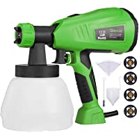 Pistola de Pintura- Ginour Pistola de Pulverización- Gran Capacidad 1300ML- Pintura Eléctrica 800ml-Min- 3 Modos de…